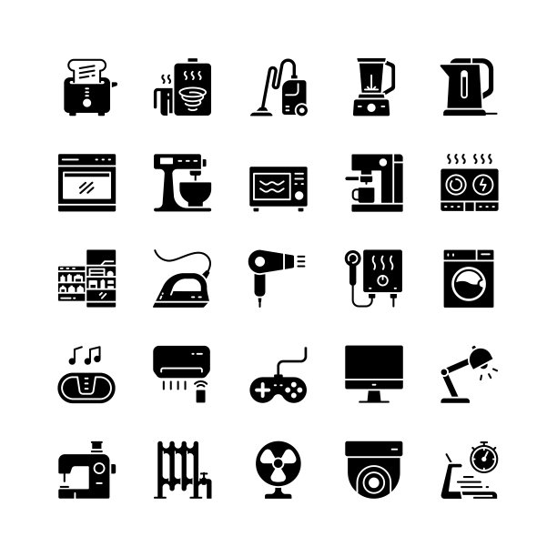 家电图标套装图片下载