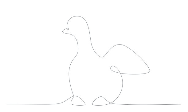 第一春鸟手绘延续一行。图片下载