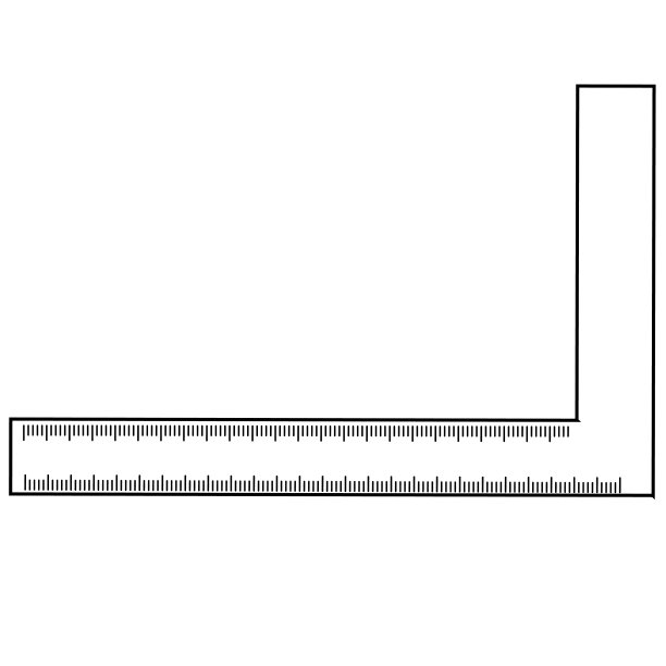 标尺工具平面图标矢量插图图片下载