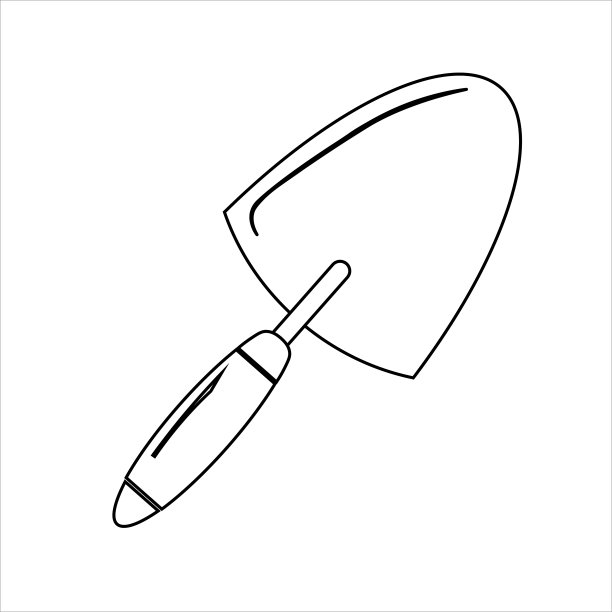 简单的黑色园艺铲子图标。适用于网站设计，logo, app和ui图片下载