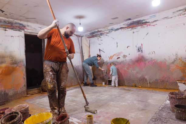 创意艺术家庭工作区图片下载