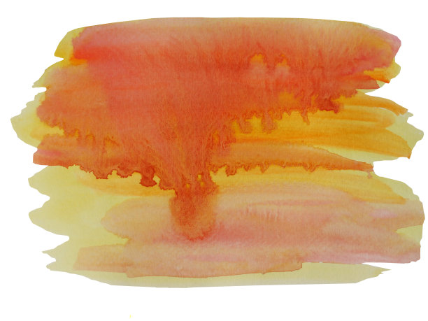 水彩画笔画在白纸上图片下载