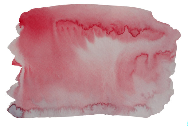 抽象背景由手工绘制的红色和粉红色液体滴隔离在白色背景上图片下载