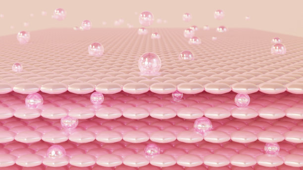 3D渲染化妆品要素结合一个神奇的精华液图片下载