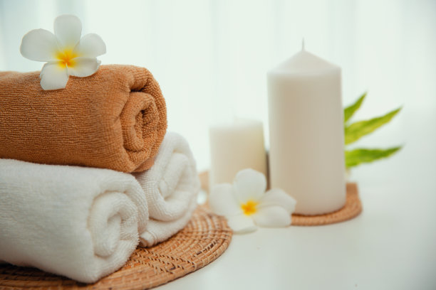 水疗配件组合设置在日间水疗酒店，美容保健中心图片下载