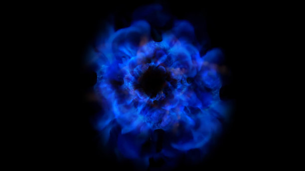 三维渲染的中心组成的能量流从中心散发图片下载