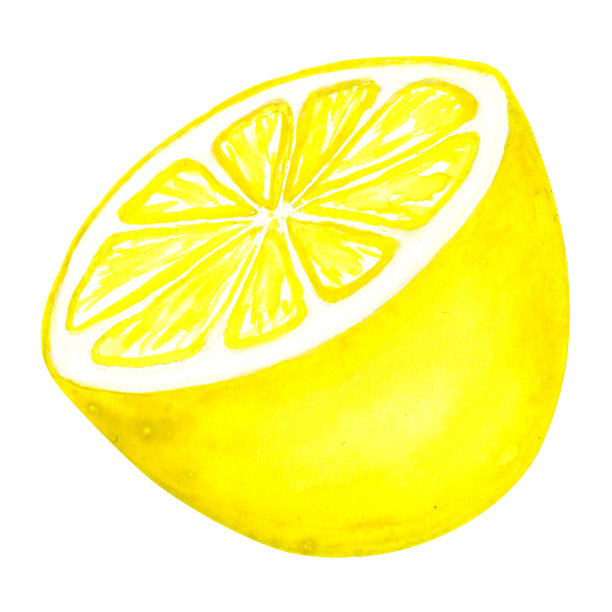柠檬果，切片，孤立在白色背景上。图片下载