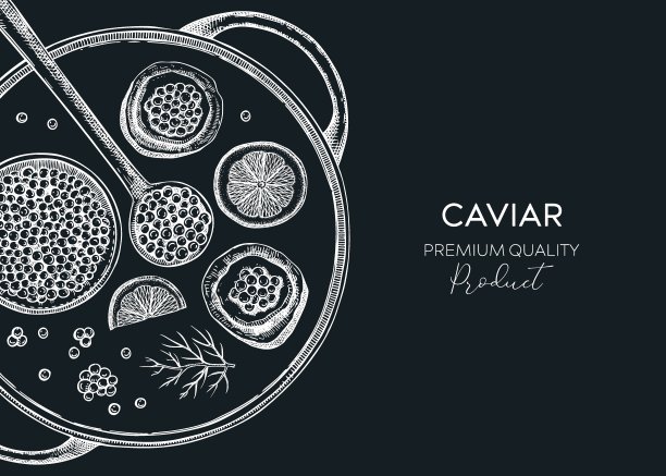 黑板风格的海鲜拼盘。图片下载