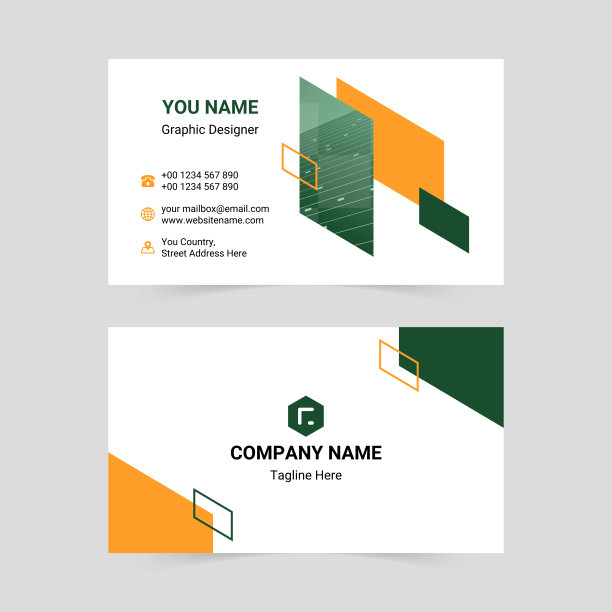 简单业务公司名片图片下载