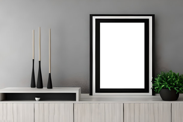 抽屉里有一个简单的相框模型。图片下载