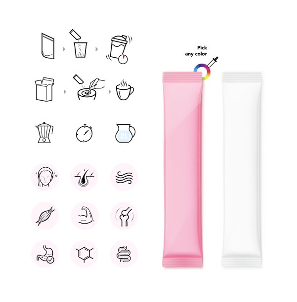 具有生命体征的现实棒杆模型。矢量插图隔离在白色背景上。轻松定制您的产品。图片下载