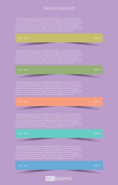 时间轴路线图项目图用于业务的信息图表模板。现代时间轴图与表示矢量时间轴路线图信息图。图片下载