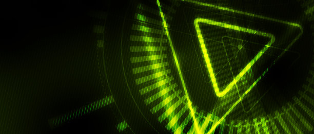 绿色抽象数字连接网络安全技术的概念背景图片下载