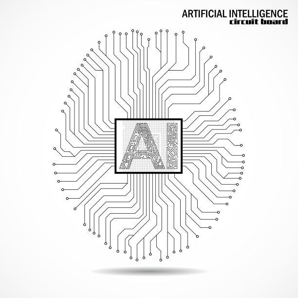 摘要人工智能技术大脑。电路板大脑图片下载