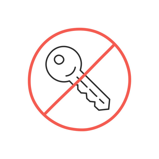 没有键图标。手绘设计风格。向量。图片下载