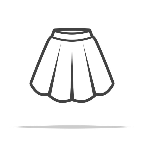裙子图标透明矢量隔离图片下载