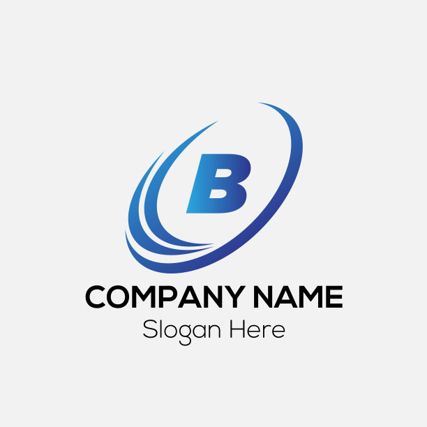 摘要B字母现代首字母标志设计图片下载