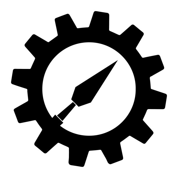 简单的插图凿图标在齿轮应用程序或网络图片下载