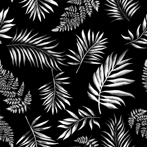 水彩叶子图案图片下载