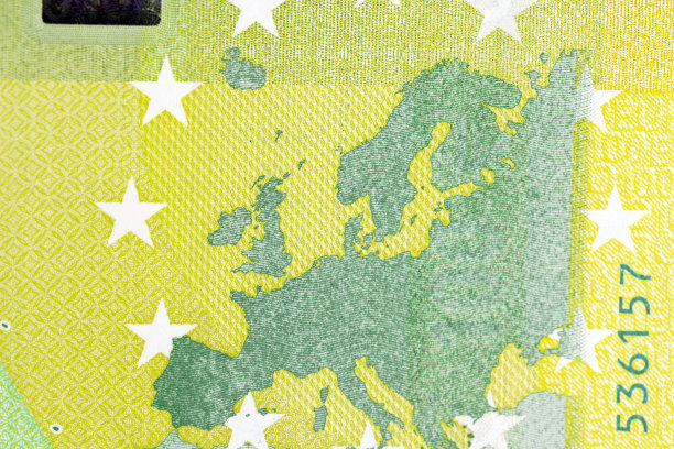 欧盟100欧元欧洲纸币的细节图片下载