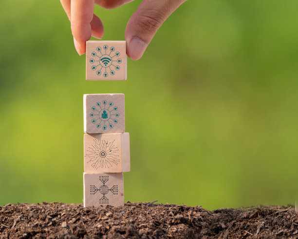 木块上的数字概念图标图片下载