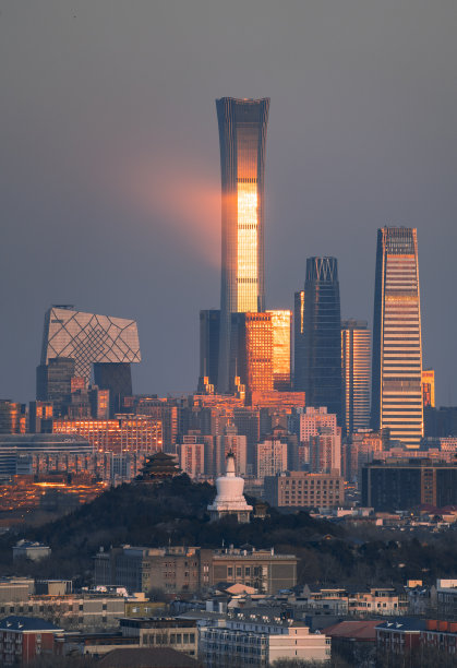 北京白塔寺和CBD图片下载