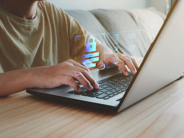 用户正在使用网络安全和隐私概念来保护他们的数据。图片下载