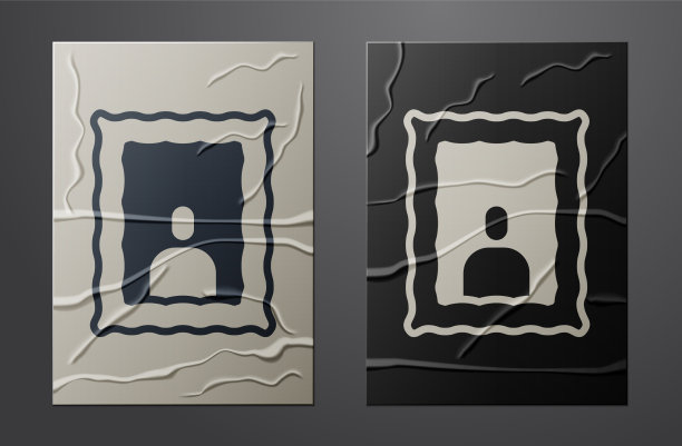 白色相框上的表图标隔离上图片下载