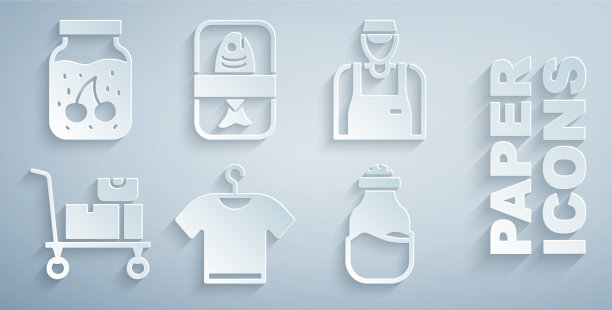 集t恤卖家手推车和箱子香料图片下载