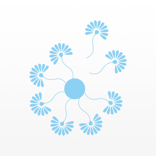 蒲公英花的标志设计图片下载