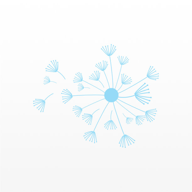 蒲公英花的标志设计图片下载