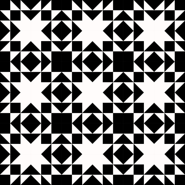 黑白抽象几何被子图案图片下载