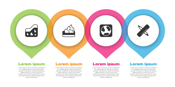 集地面矿石开采地球地球和交叉图片下载