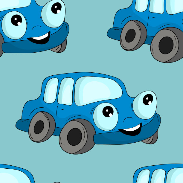 无缝模式与可爱的汽车颜色背景。Cartoot运输。矢量插图。涂鸦风格。设计婴儿印花，邀请，海报，卡片，织物，纺织品图片下载