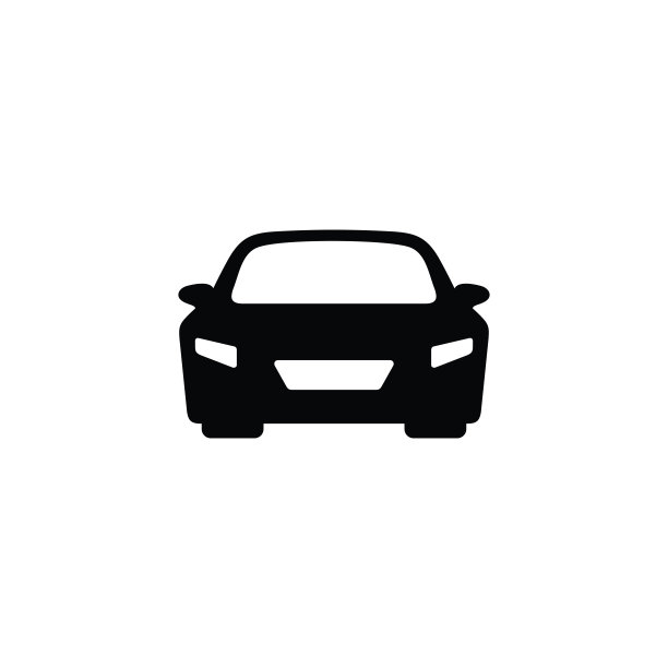 汽车图标孤立的白色背景图片下载