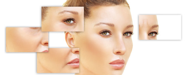 衰老的影响，皱眉皱纹，鼻唇纹，脖子，黑眼圈，颈纹。整形手术结果图片下载