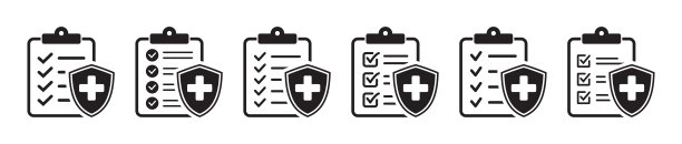 白色背景上的医疗保险图标。矢量插图。图片下载