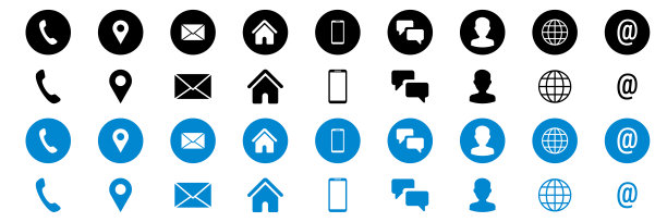 社交网络图标集。联系和社交偶像。矢量图图片下载