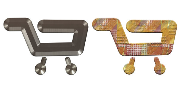 超市手推车插图图片下载