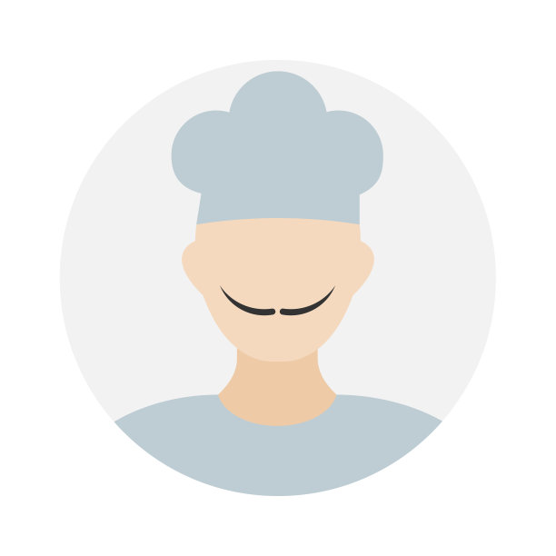 空脸图标头像与厨师帽子。矢量插图。图片下载