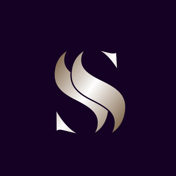 党卫军字母标志。大写装饰衬线字母的签名图标。奢华风格的字母首字母。图片下载