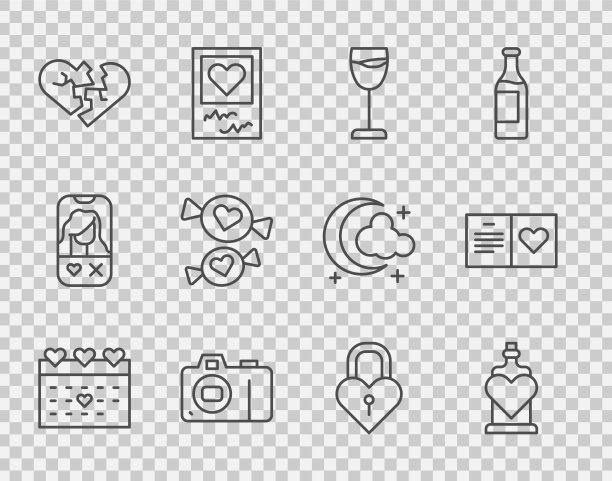 设置行日历与心瓶爱情药水图片下载