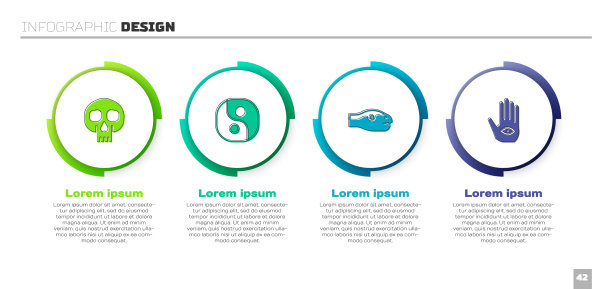 集骷髅阴阳蛇和hamsa手图片下载
