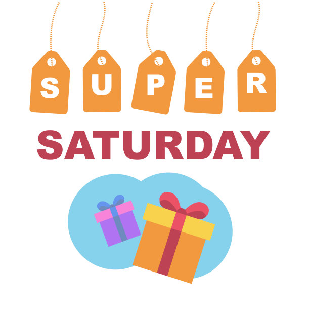 超级星期六大甩卖横幅。一日交易，特惠，大甩卖，清仓。为社交媒体，故事，横幅，邀请卡，海报，贺卡设置平面背景。矢量插图。图片下载