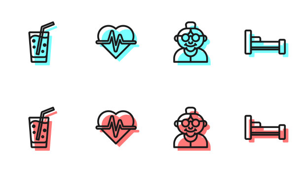 设定线奶奶玻璃与水心率图片下载