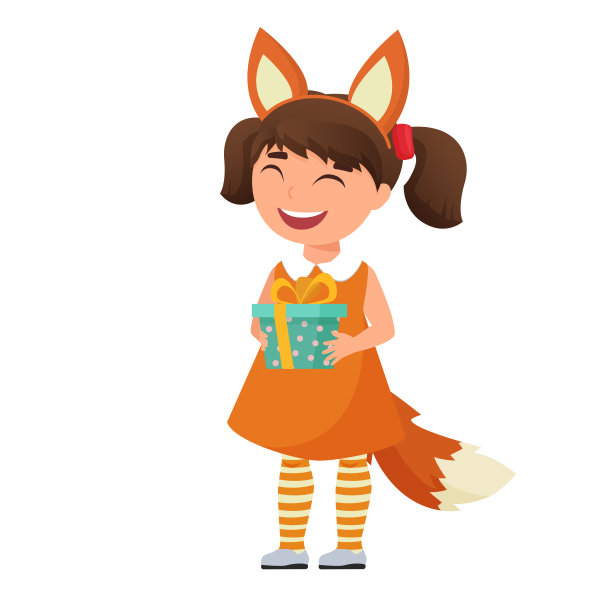 狐狸儿童圣诞节服装图片下载