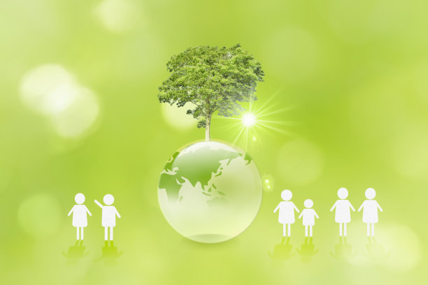 地球环保民生。树木的生长，啤酒花的光芒图片下载