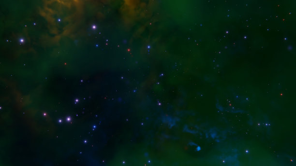 3D渲染带领观众在星系中旅行，当他们在太空深处翱翔时，展示了星云气体和恒星场的美丽图片下载