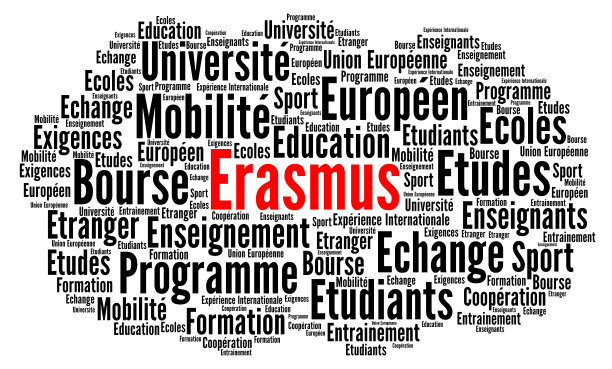 法语中的伊拉斯谟词云概念图片下载