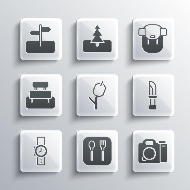 设置叉子和勺子照片相机刀图片下载